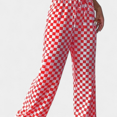 Hilaria Pantalones de Pierna Ancha con Diseño de Cuadros - Raúl & Sara Madrid