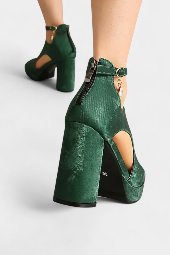 Lopez Multicolor Chunky Heels