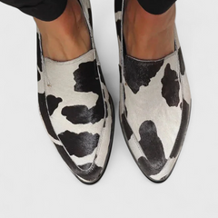 Macarena · Mocasín de tacón bajo con estampado animal - Raúl & Sara Madrid