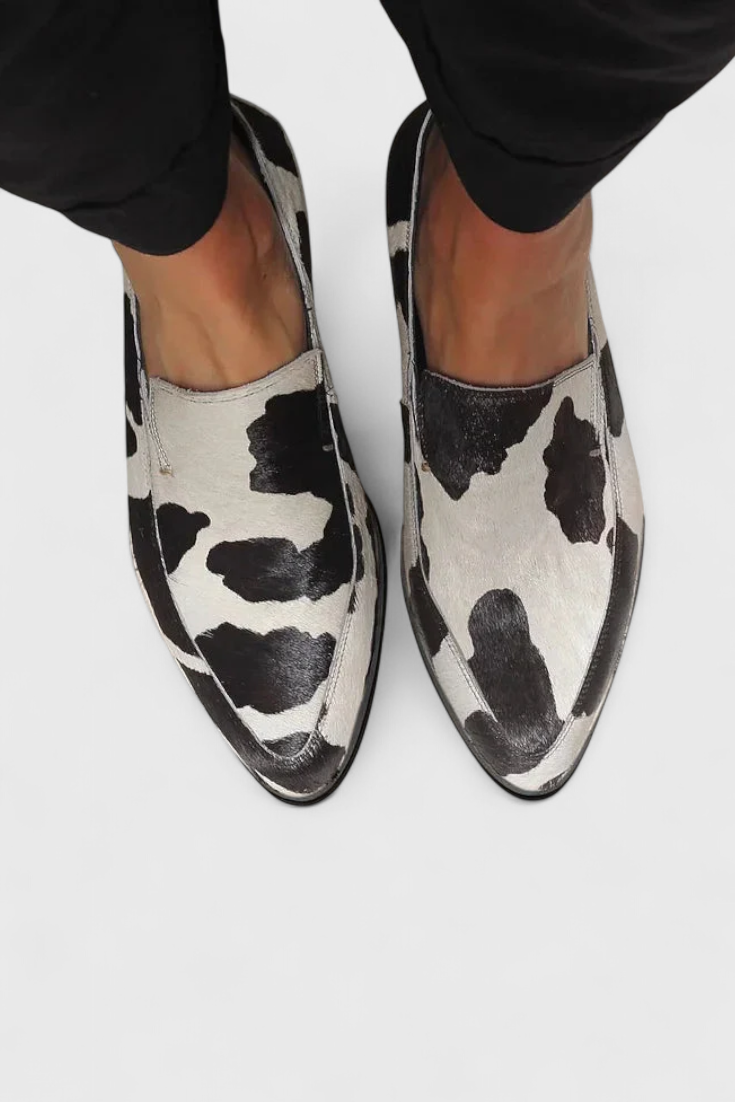 Macarena · Mocasín de tacón bajo con estampado animal - Raúl & Sara Madrid
