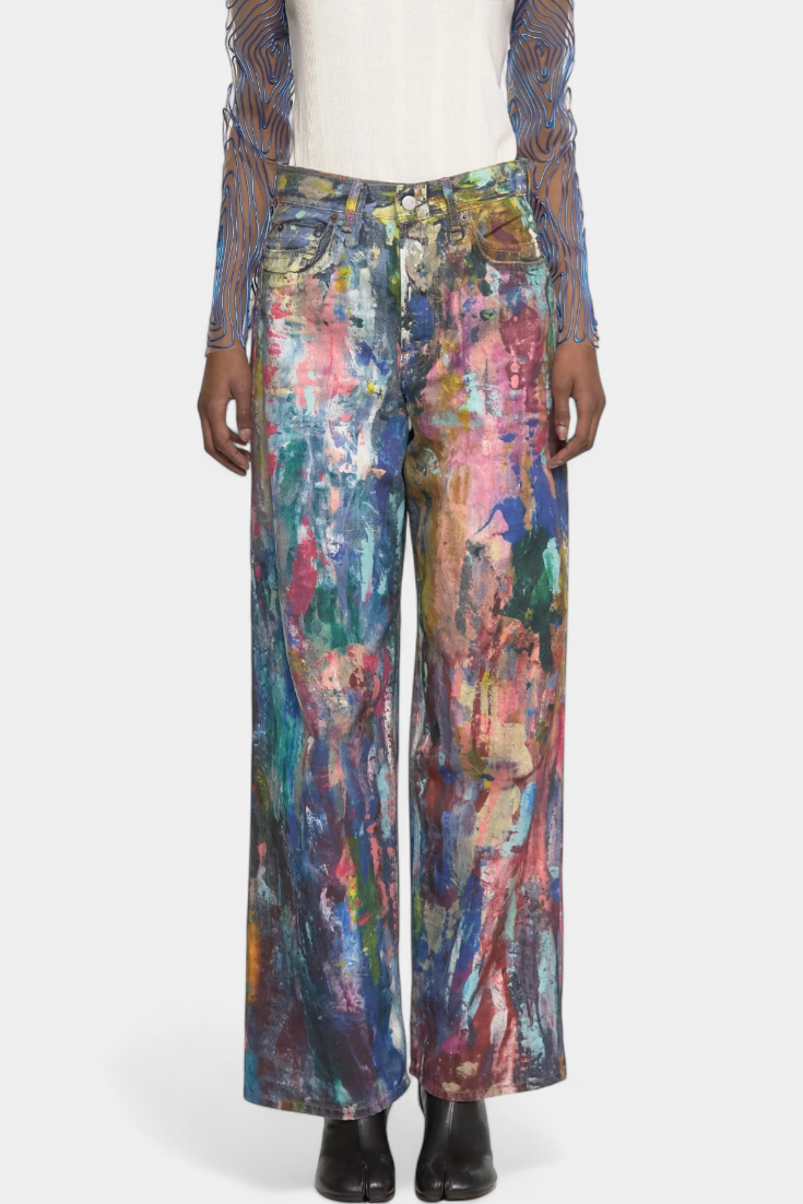 Rana Jeans de Pierna Ancha con Diseño Artístico - Raúl & Sara Madrid