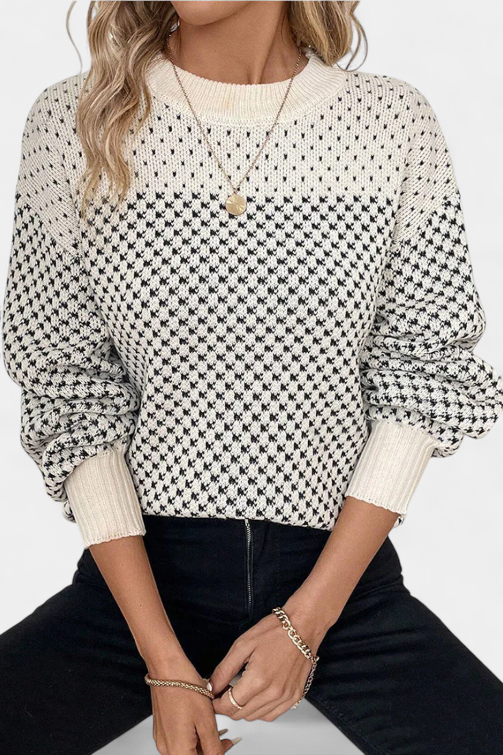 Rachael | Jersey de Cuello Redondo con Bloques de Color