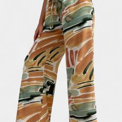 Senda Pantalones de Pierna Ancha con Diseño Abstracto - Raúl & Sara Madrid