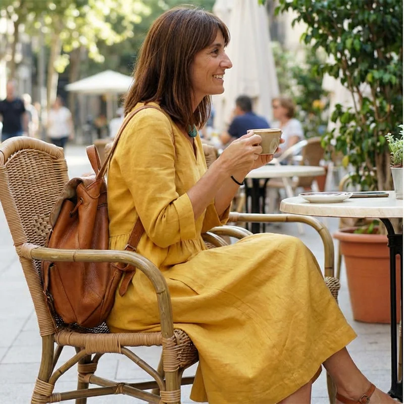 Vestido de lino elegante y fresco para primavera - Raúl & Sara Madrid