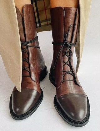 Botas planas de caña media