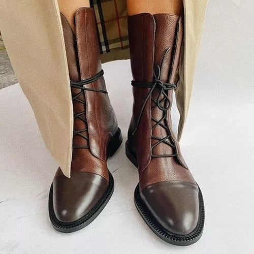 Botas planas de caña media
