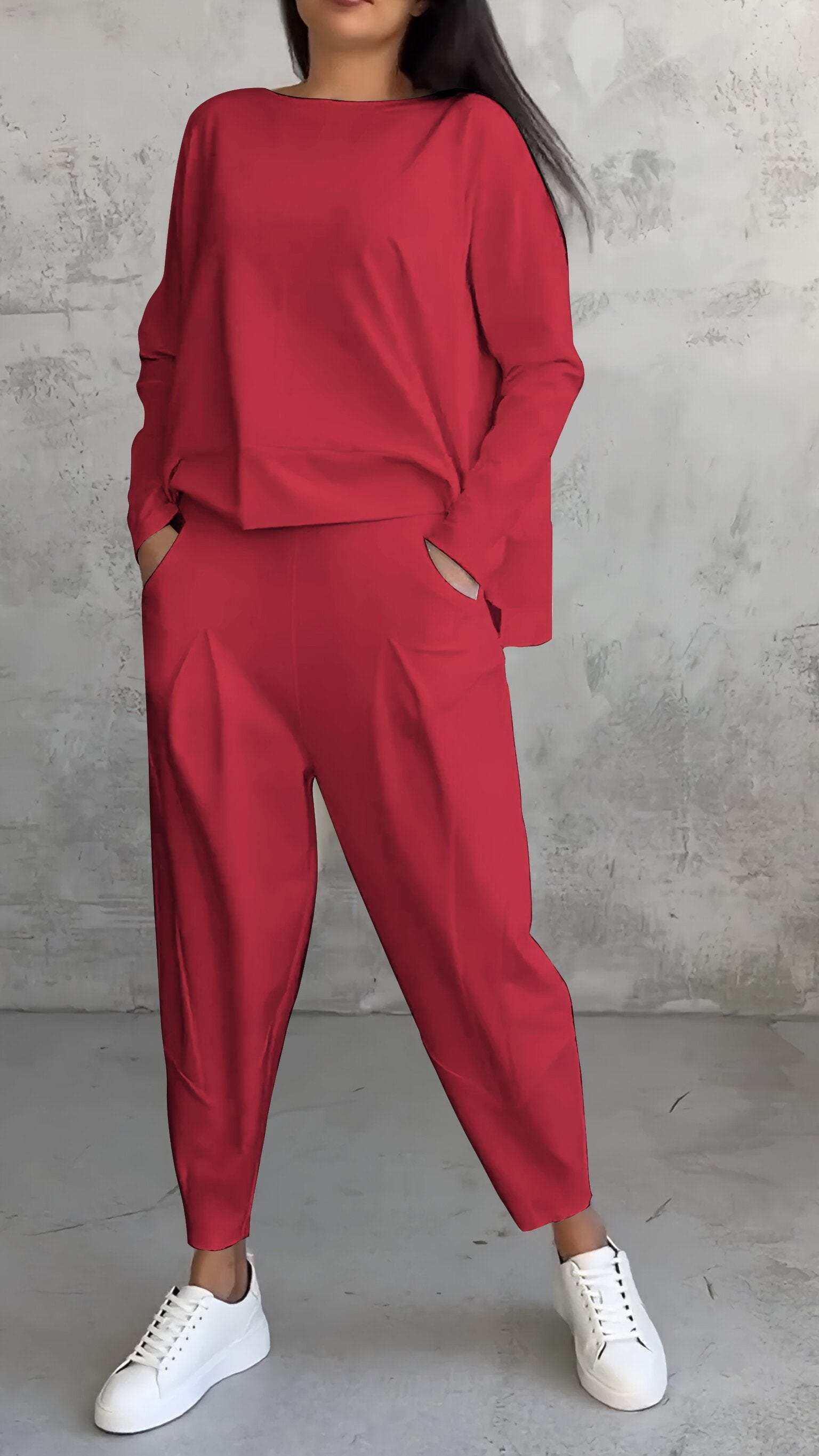 Emilie · Conjunto elástico de cuello redondo