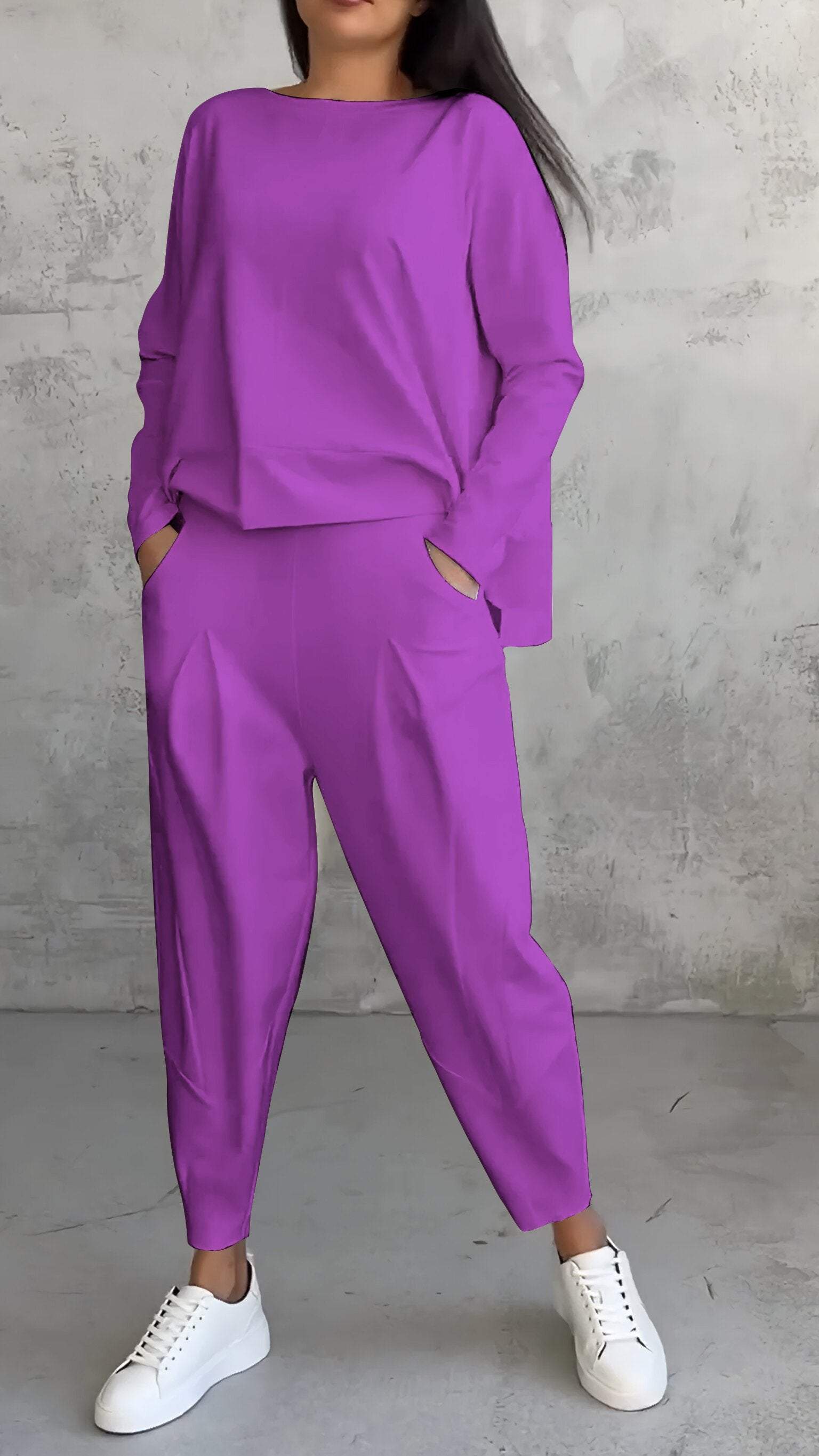 Emilie · Conjunto elástico de cuello redondo