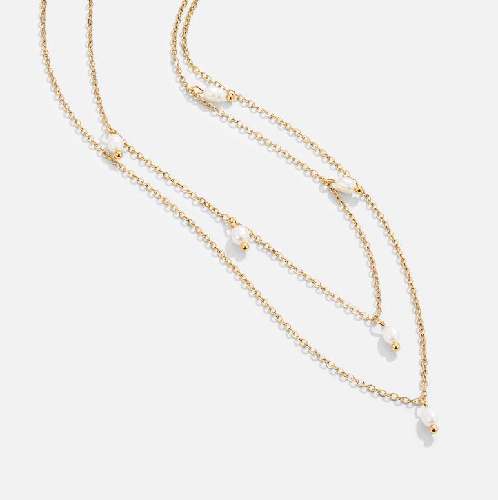 Tanja – Collar dorado de malla moderna en capas