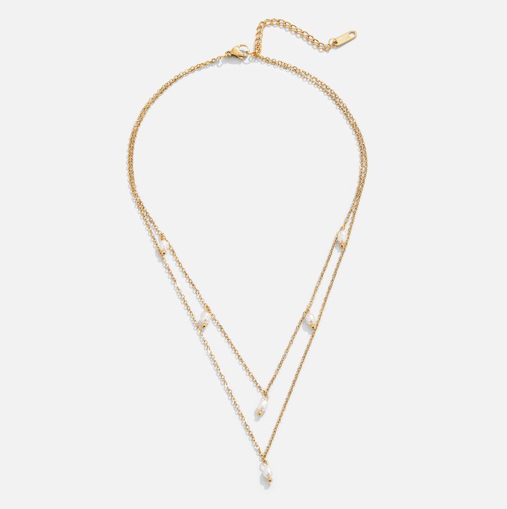 Tanja – Collar dorado de malla moderna en capas