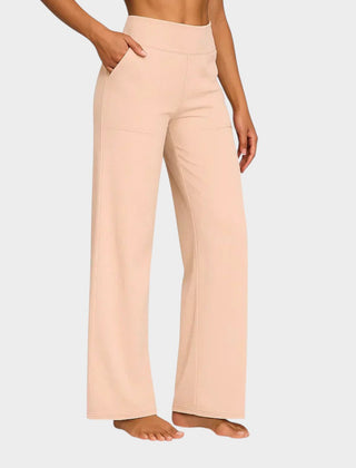 Calista · Pantalones de mujer de pierna ancha en marrón - Raúl & Sara Madrid