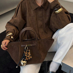 Chaqueta de ante con cremallera