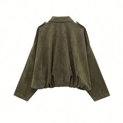Chaqueta de ante con cremallera