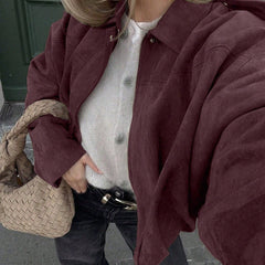 Chaqueta de ante con cremallera