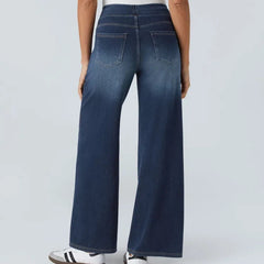 Jeans wide leg de cintura alta
