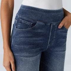 Jeans wide leg de cintura alta