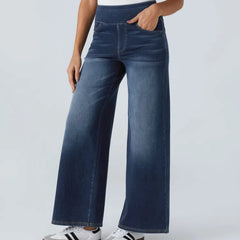 Jeans wide leg de cintura alta