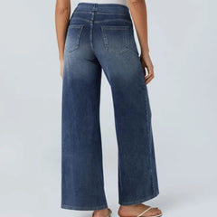 Jeans wide leg de cintura alta