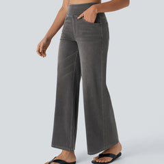 Jeans wide leg de cintura alta