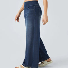 Jeans wide leg de cintura alta