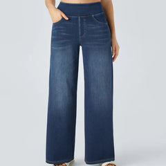 Jeans wide leg de cintura alta