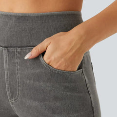 Jeans wide leg de cintura alta