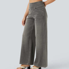 Jeans wide leg de cintura alta