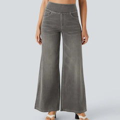 Jeans wide leg de cintura alta