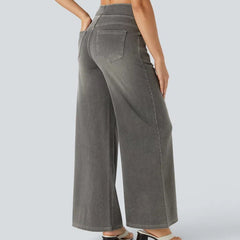 Jeans wide leg de cintura alta