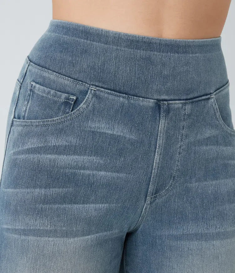 Jeans wide leg de cintura alta