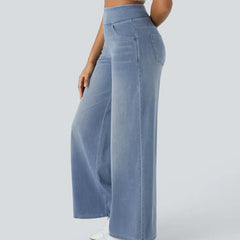 Jeans wide leg de cintura alta