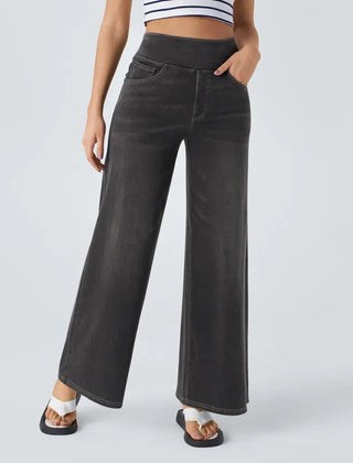 Jeans wide leg de cintura alta