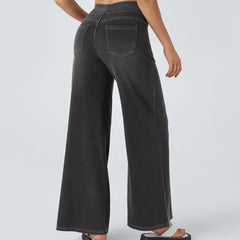 Jeans wide leg de cintura alta