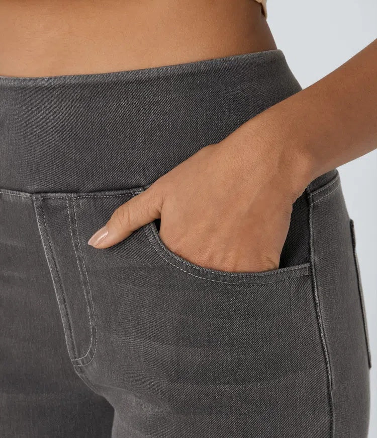 Jeans wide leg de cintura alta