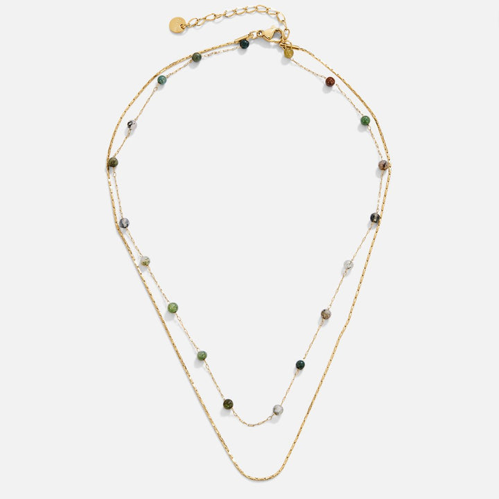 Helga – Doble Capa de Collar con Encantadores Detalles Coloridos.