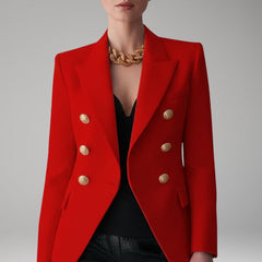 Americana doble botonadura con cuello de solapa