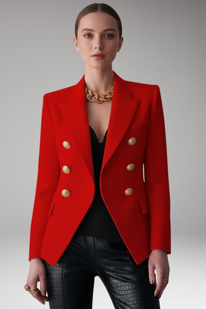 Americana doble botonadura con cuello de solapa