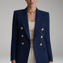 Americana doble botonadura con cuello de solapa