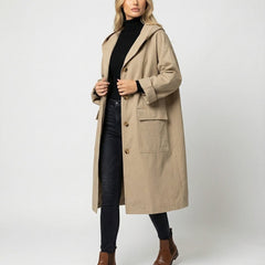 Gabardina larga con capucha