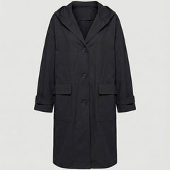 Gabardina larga con capucha