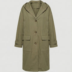 Gabardina larga con capucha