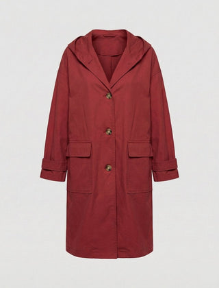 Gabardina larga con capucha