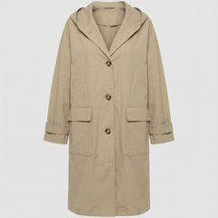 Gabardina larga con capucha
