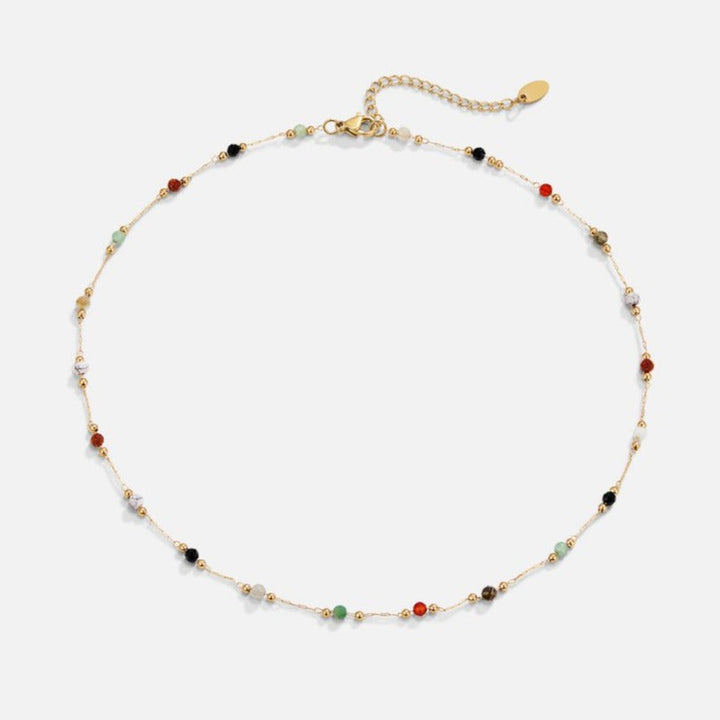 Gertruda – Collar dorado con acentos vibrantes