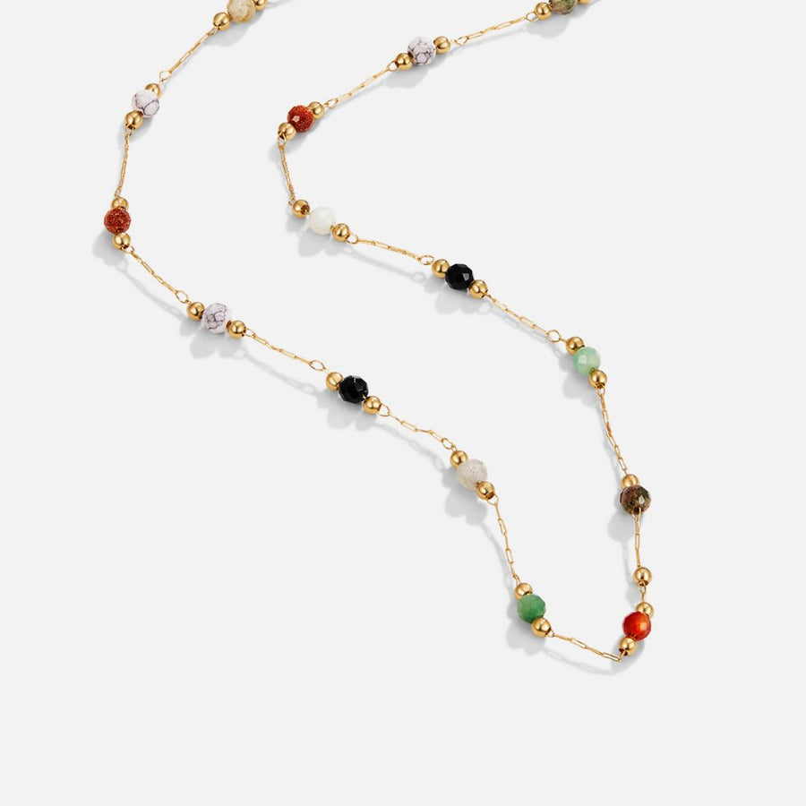 Collar dorado con acentos vibrantes - Raúl & Sara Madrid