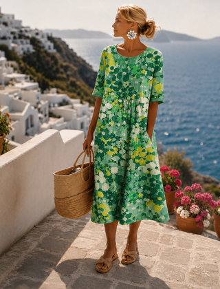 Vestido midi de flores para mujer - Raúl & Sara Madrid
