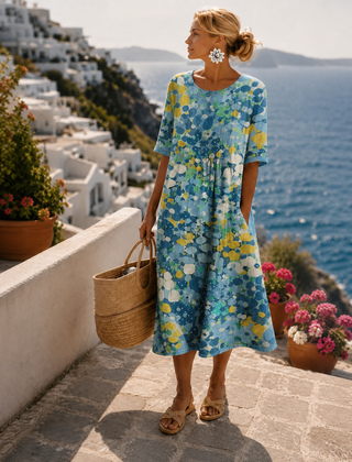 Vestido midi de flores para mujer - Raúl & Sara Madrid