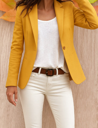 Blazer ajustado con bolsillos