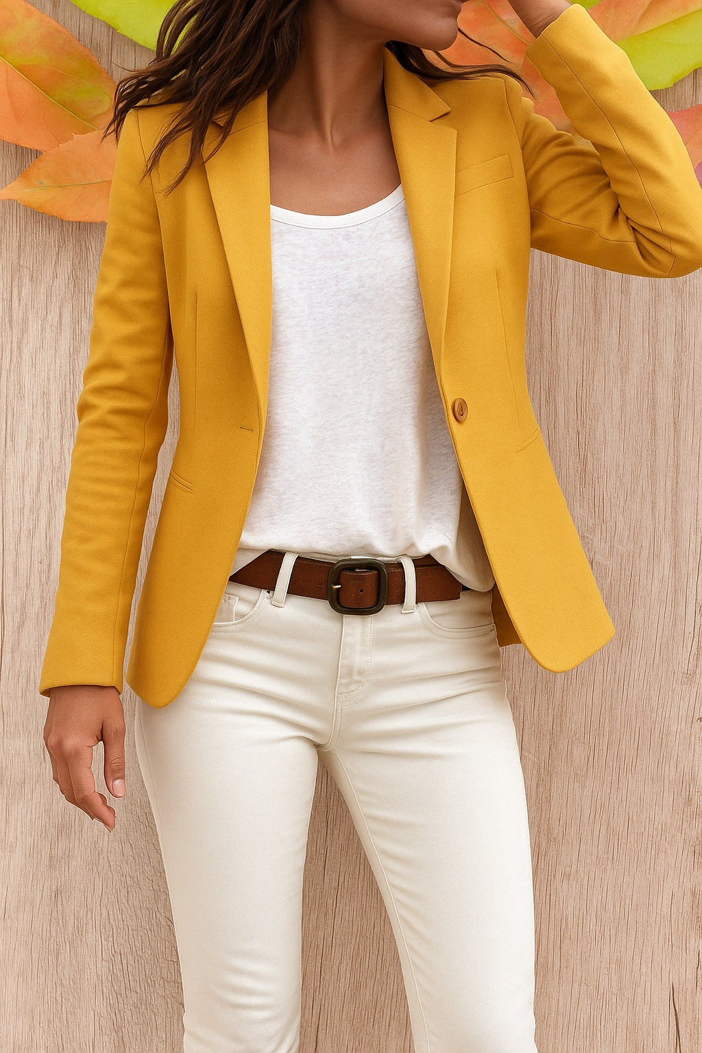 Blazer ajustado con bolsillos