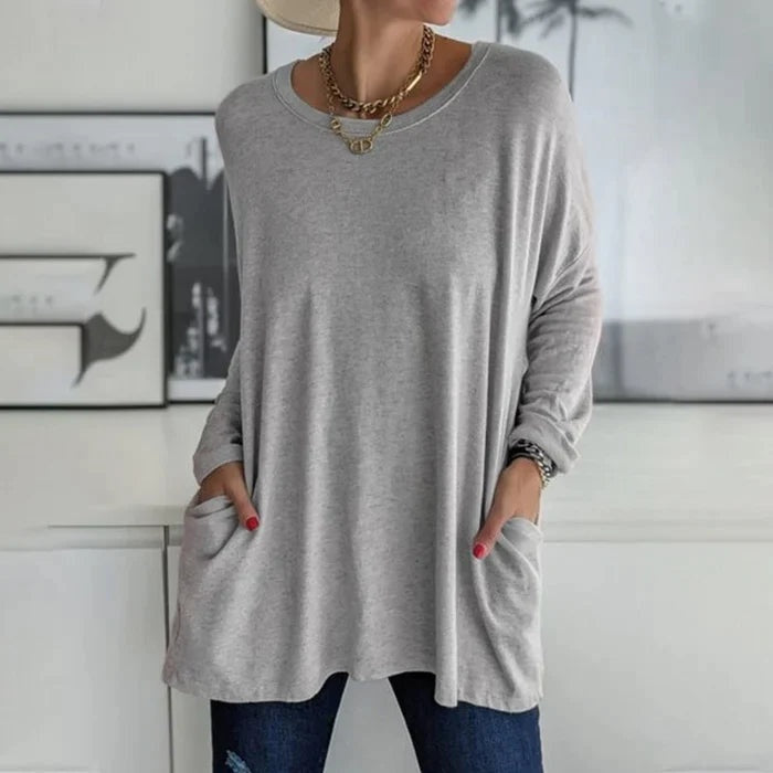 Camiseta oversize de manga larga